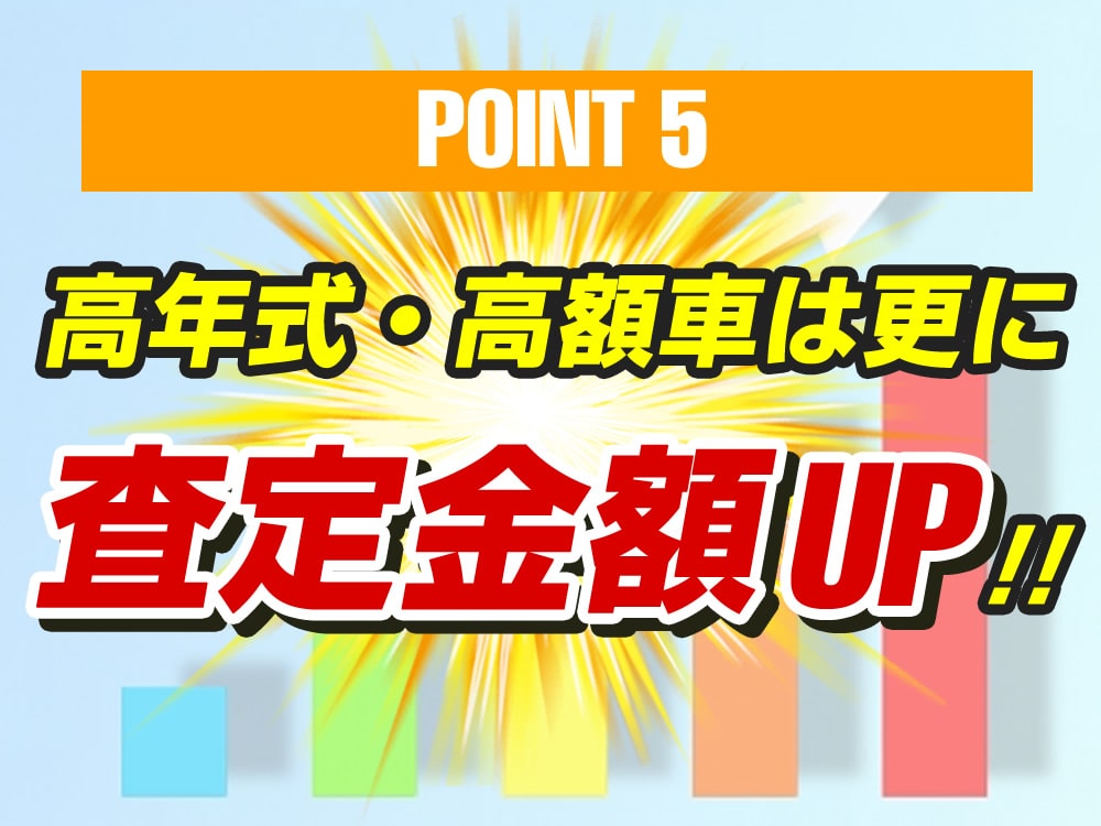 高年式・高額車は更に査定金額UP!